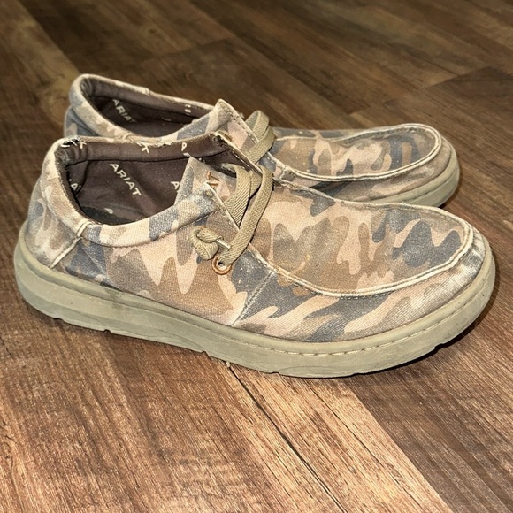 Ariat Men's Hilo Stretch Camo Slip On Comfort Lace Shoes 10040443 Size 7.5 - Picture 1 of 6